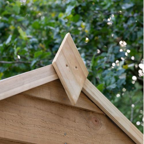 Forest Garden Apex Overlap Shed - Double Door No Window - 8' x 6'