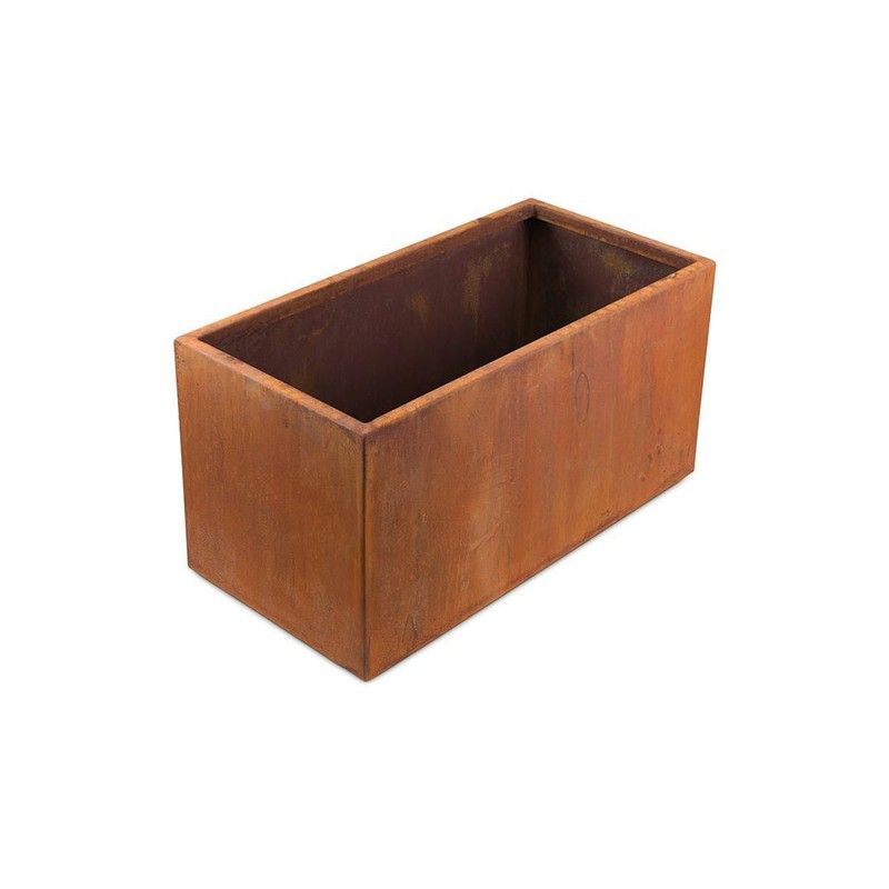 Corten Steel Trough Planter - 800mm x 400mm x 400mm