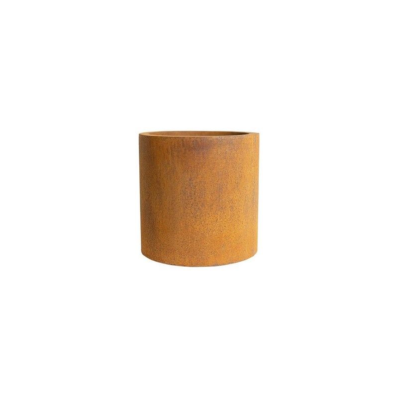 Corten Steel Straight Cylinder Planter - 400mm x 400mm
