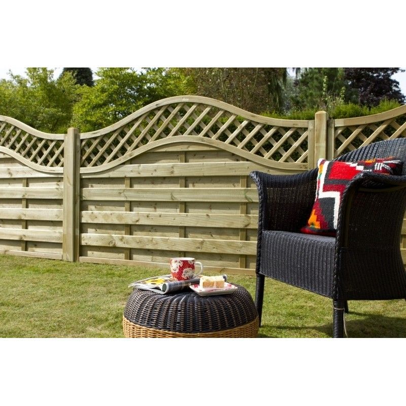 Pressure Treated Decorative Fence Panel - Europa Prague - 1800mm x 1200mm