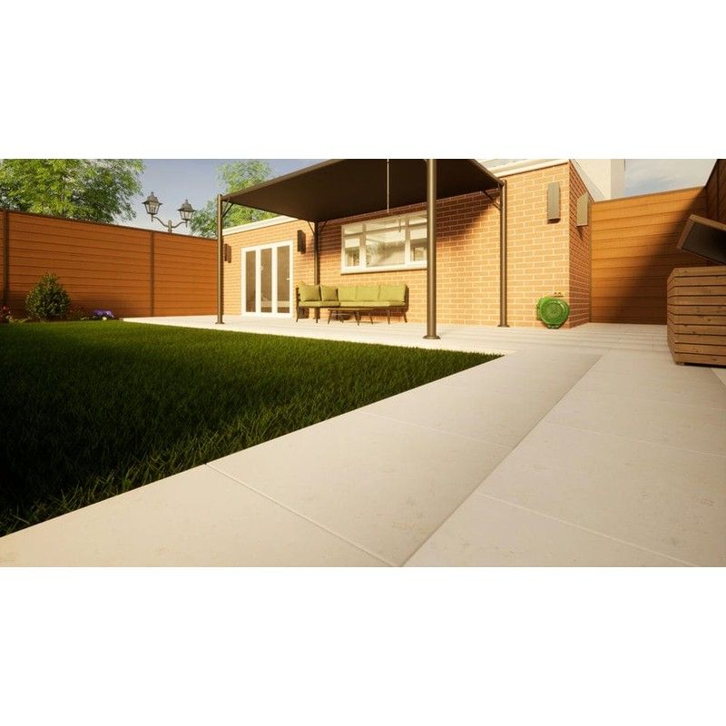Limestone Paving - 600mm x 600mm x 25mm Jura Beige