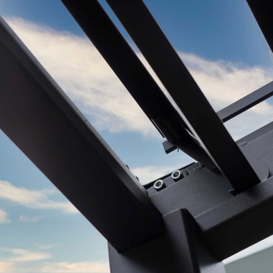 Proteus Aluminium Pergola - 4000mm x 3000mm Rectangular - Slate Grey