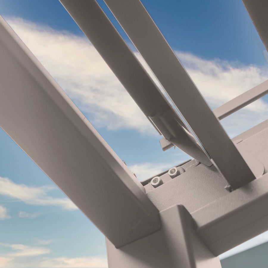 Proteus Aluminium Pergola - 4000mm x 3000mm Rectangular - Pebble Grey