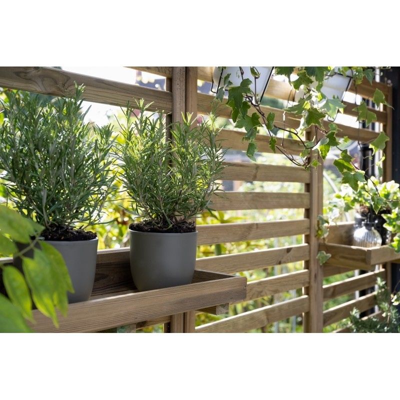 Slatted Wall Planter - 1 Shelf