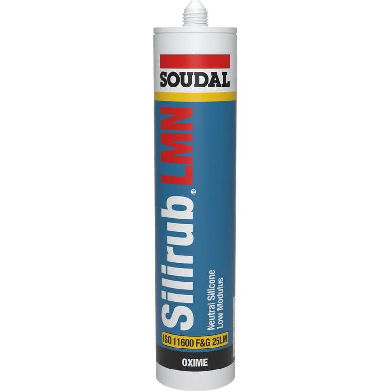 Soudal Silirub LMN Silicone - Brilliant White 300ml - Pack of 48