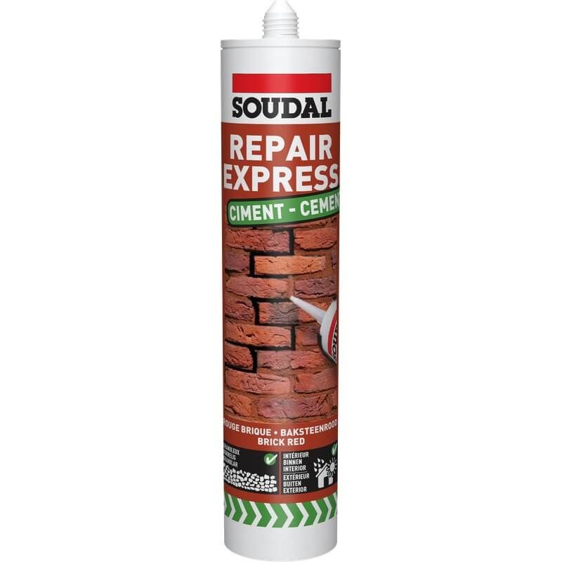 Soudal Repair Express Cement - Brick Red 290ml - Pack of 54
