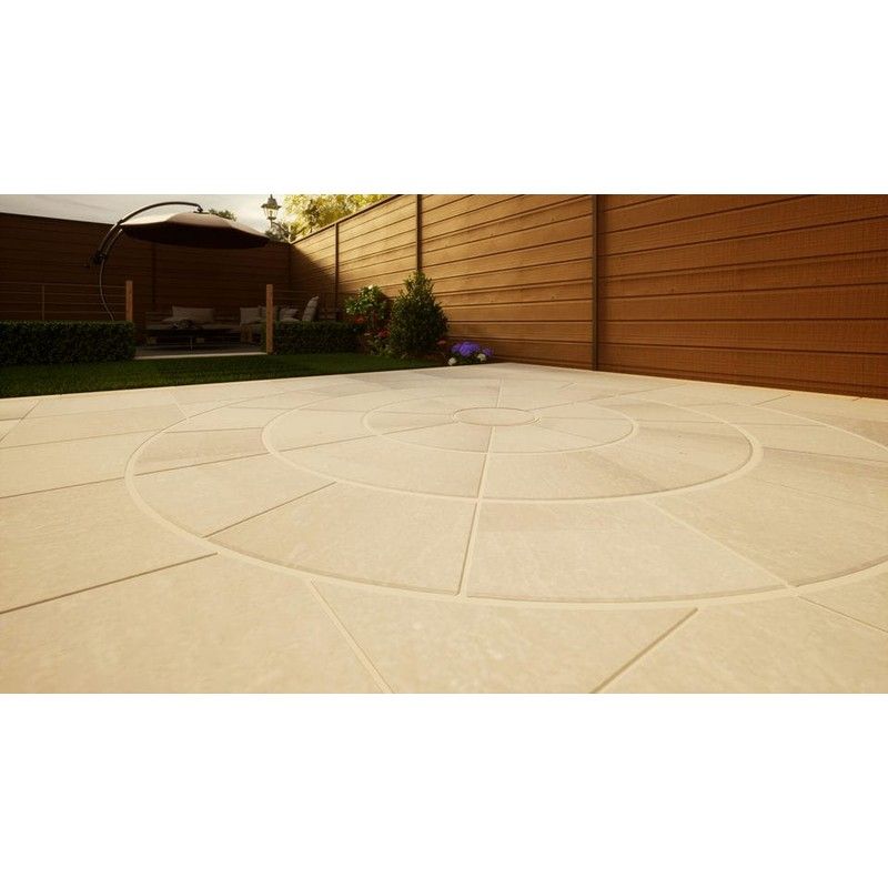 Sandstone Circular Paving - 2800mm Kandla Grey