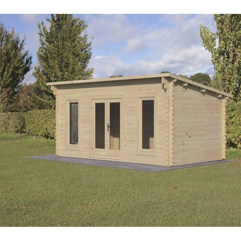 Elmley Log Cabin - 34kg Polyester Felt Plus Underlay Double Glazed - 5000mm x 3000mm