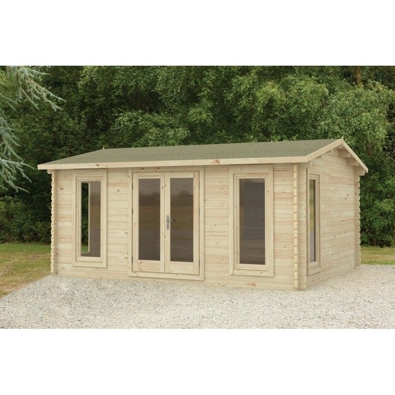 Rushock Log Cabin - Felt Shingle Plus Underlay Double Glazed - 5000mm x 4000mm
