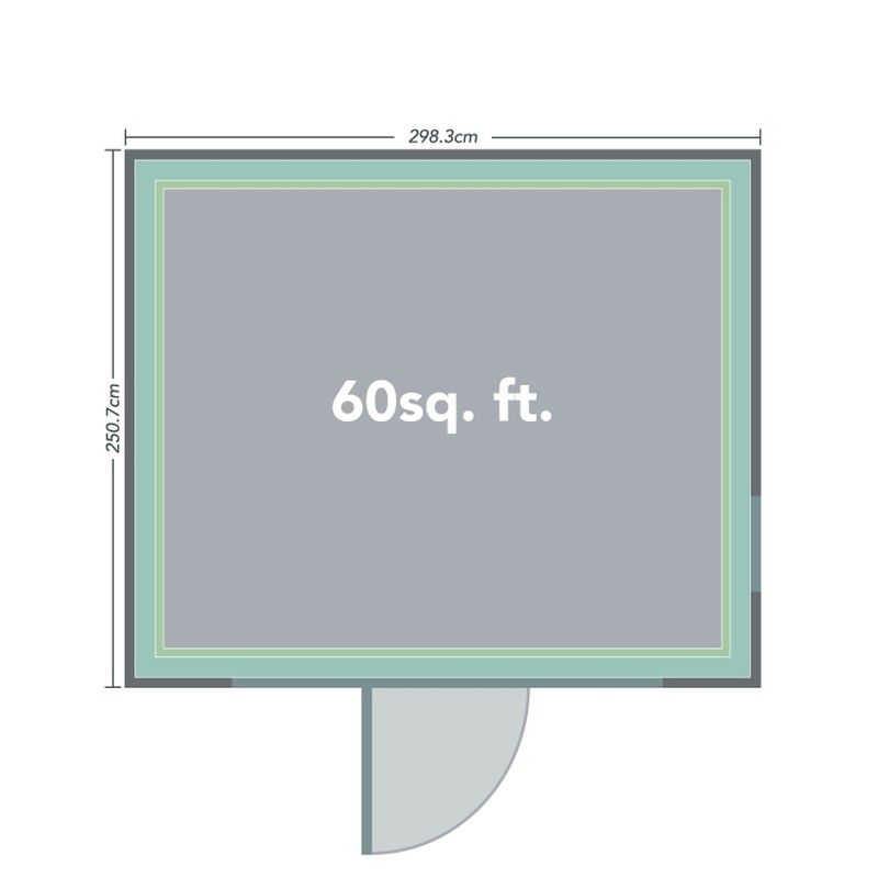 Forest Xtend Garden Building - 2500mm x 2980mm x 2900mm