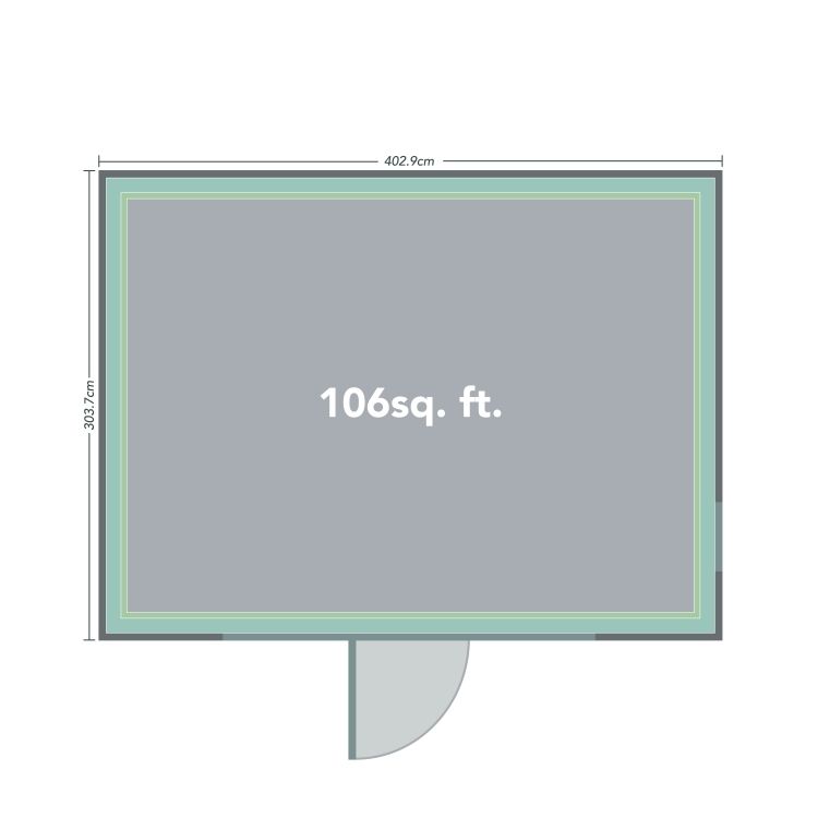 Forest Xtend Garden Building - 2500mm x 4040mm x 3420mm