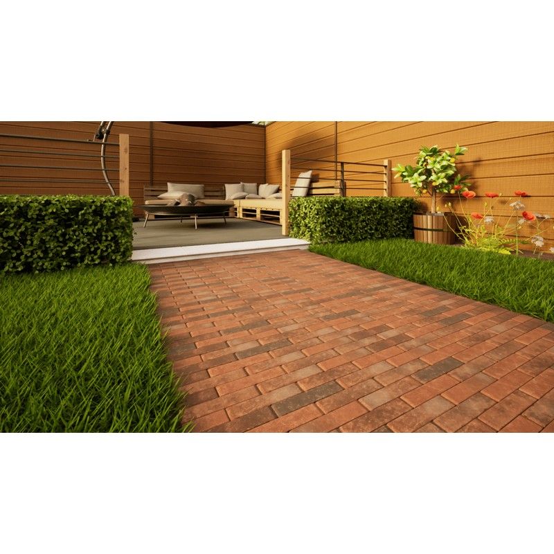 Clay Paving - 200mm x 48mm x 58mm Antique Red