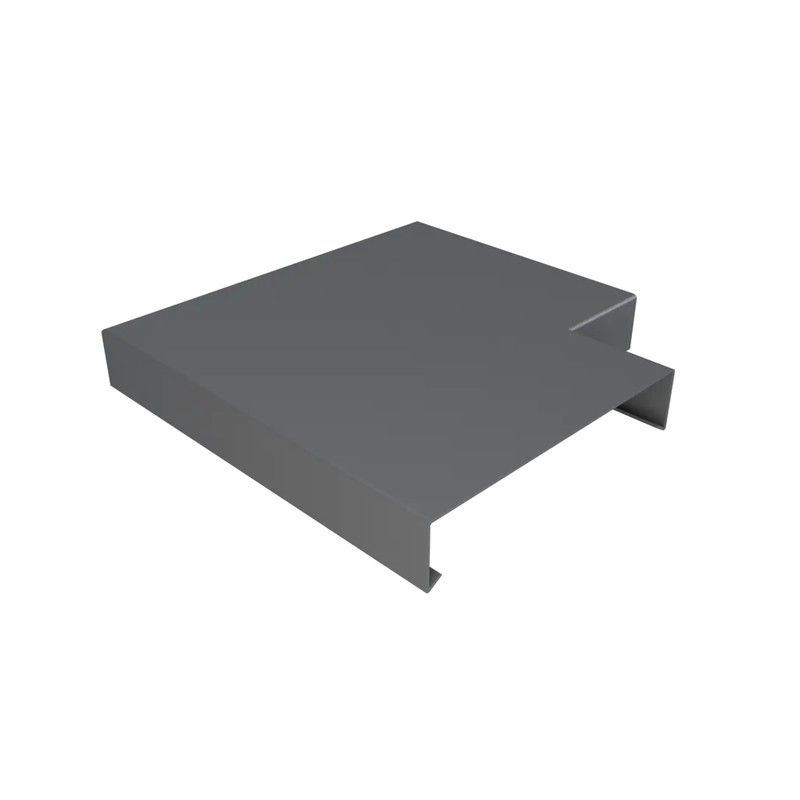 Aluminium Coping for 301-350mm Wall - 135 Degree Angle - 410mm Anthracite Grey (7016 Matt)