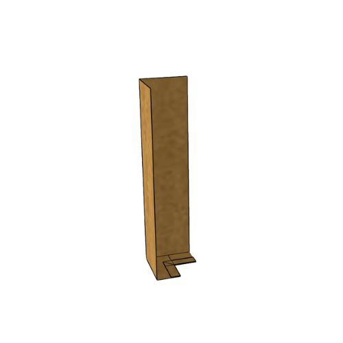 Copper Fascia L Profile External 90 Degree Corner - 175mm