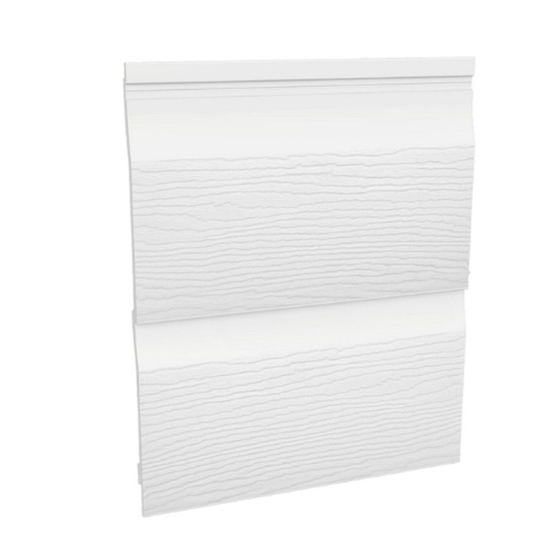 Embossed Double Shiplap Cladding - 333mm x 5mtr White - Pack 2
