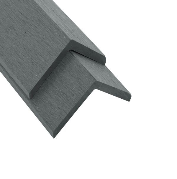 Standard Woodgrain/Grooved Composite Decking & Panel Cladding Edge Seal - 41mm x 41mm x 3600mm Grey