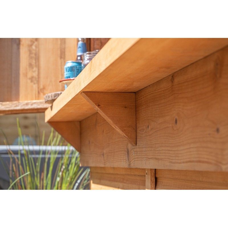 Forest Garden Shiplap Pent Garden Bar - 6' x 3'