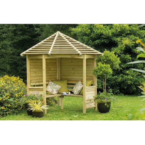 Venetian Timber Corner Arbour - 2500mm x 2330mm x 1610mm