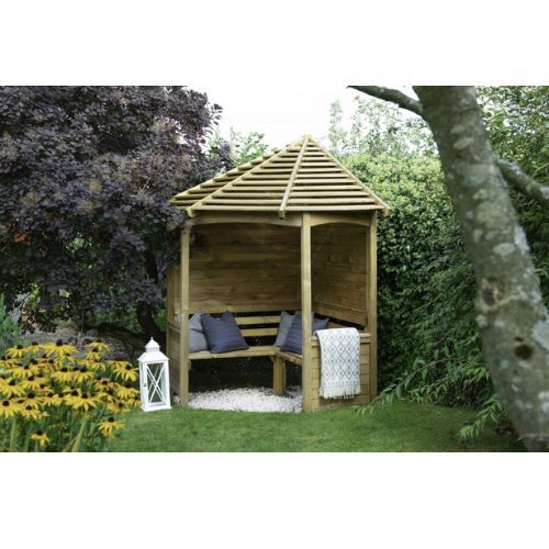 Venetian Timber Corner Arbour - 2500mm x 2330mm x 1610mm
