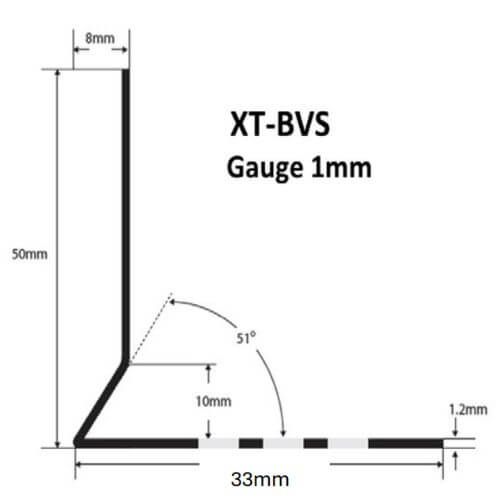 Fibre Cement Cladding Aluminium Bottom Vent Strip - 25mm x 3mtr
