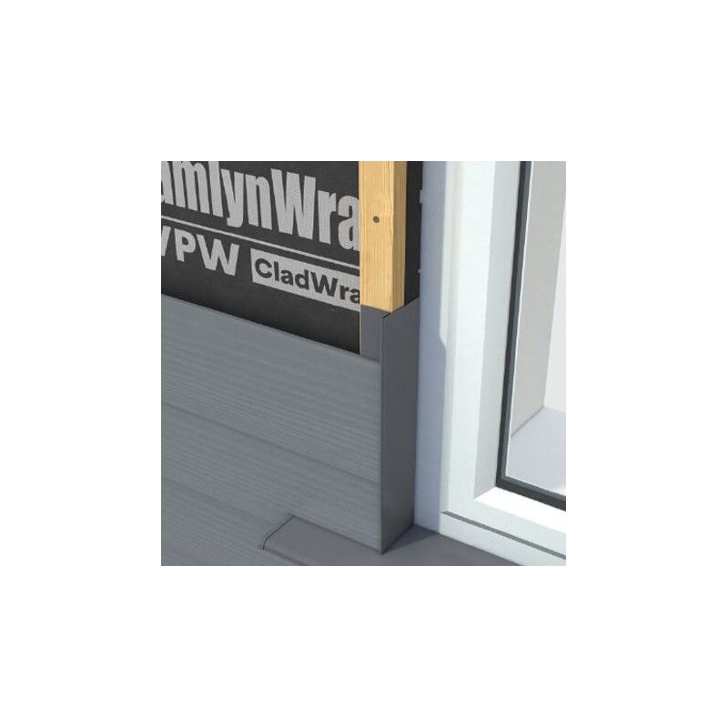 Fibre Cement Cladding Aluminium Vertical Trim - 3mtr Granite Grey