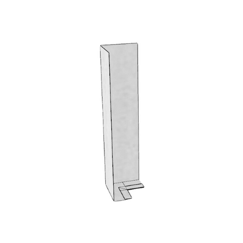 Zinc Fascia L Profile External 90 Degree Corner - 300mm