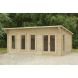 Wolverley Log Cabin - 24kg Polyester Felt Plus Underlay Double Glazed - 6000mm x 4000mm